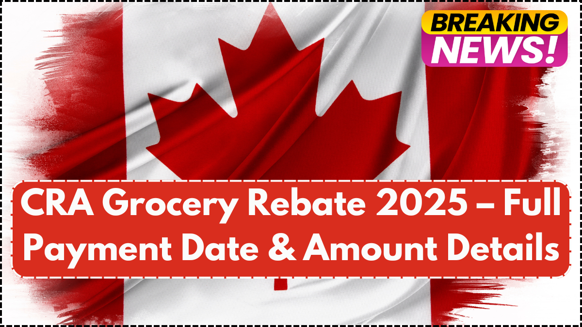 CRA Grocery Rebate 2025 – Full Payment Date & Amount Details