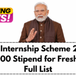 Govt Internship Scheme 2025: ₹15,000 Stipend for Freshers – Full List
